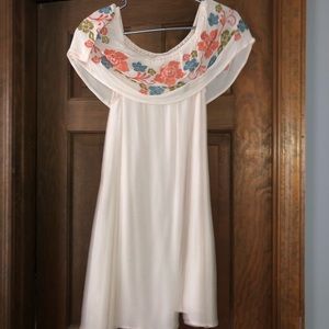 off the shoulder floral dress